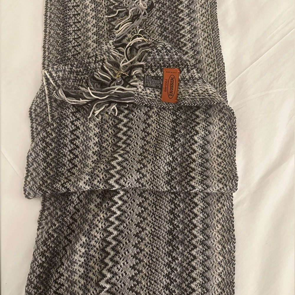 Missoni wool blend scarf (with hint of metallic)